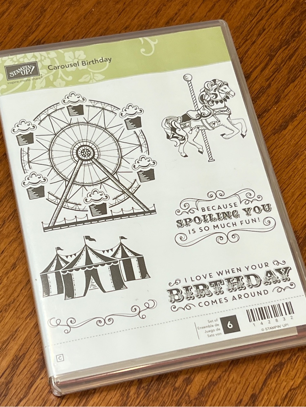 Stampin’ Up! Carousel Birthday Stamp Set 142832 Retired NEW